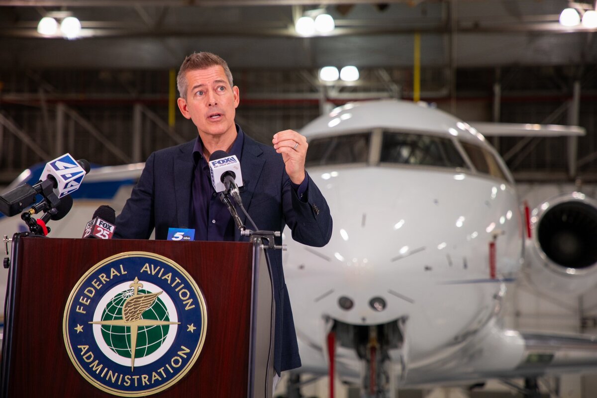 USDOT Secretary Sean Duffy addresses FAA conference.
