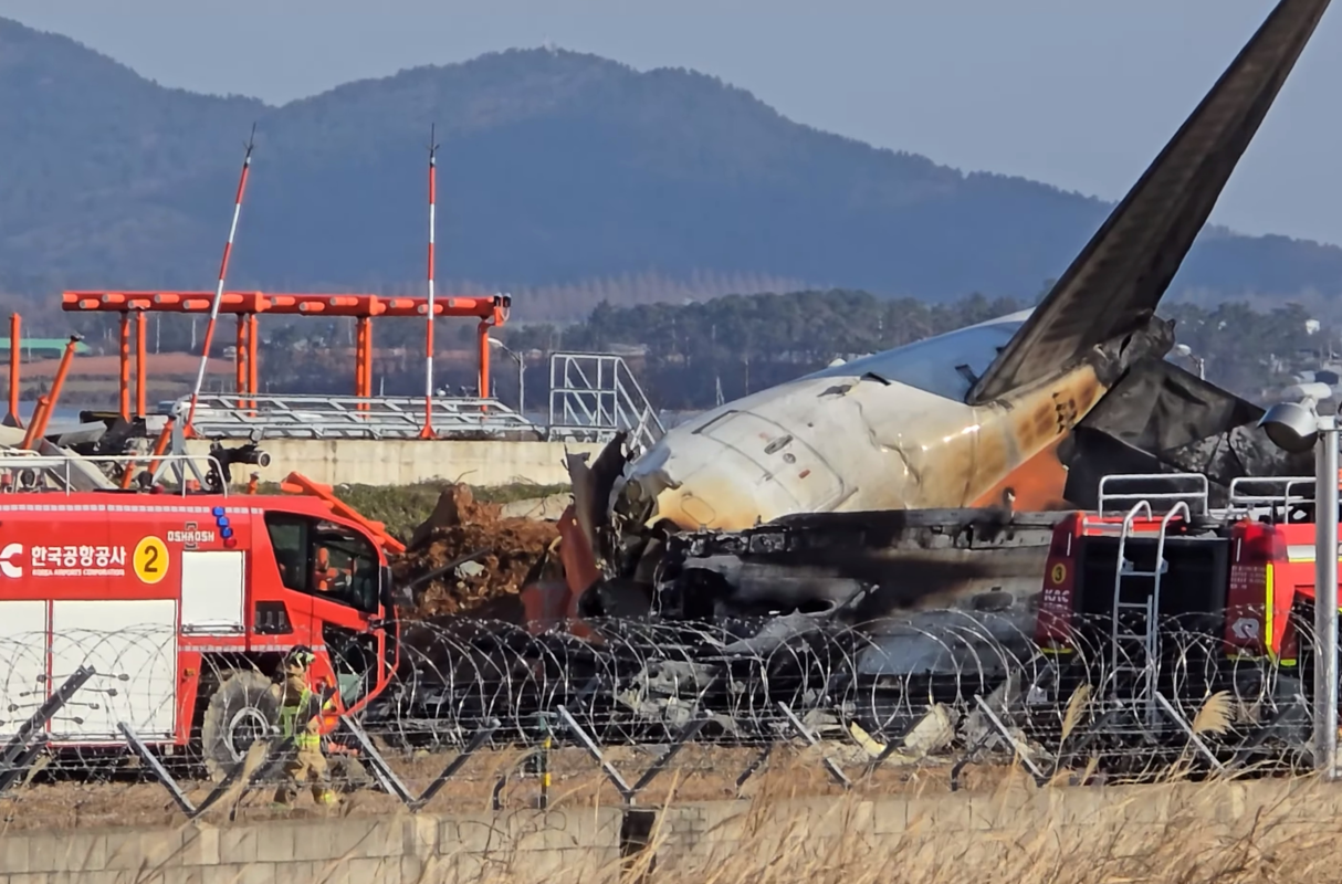 Wreckage of tragic Jeju Air crash aircraft