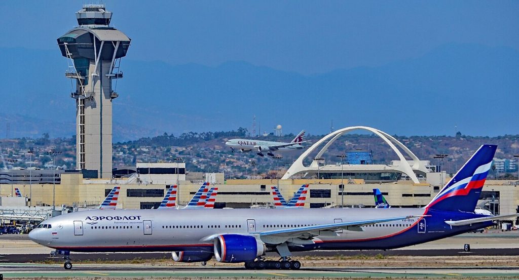 A Russian Aeroflot 777 in the USA.