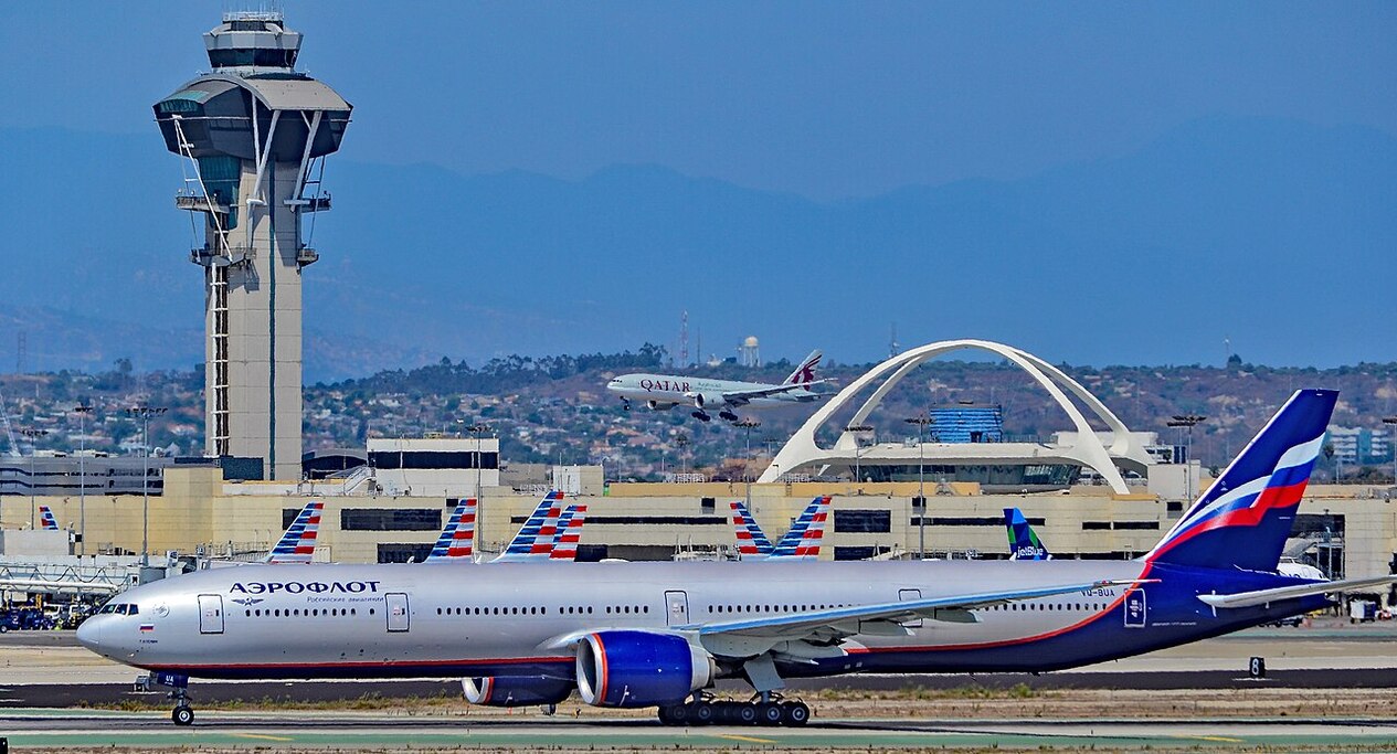 A Russian Aeroflot 777 in the USA.