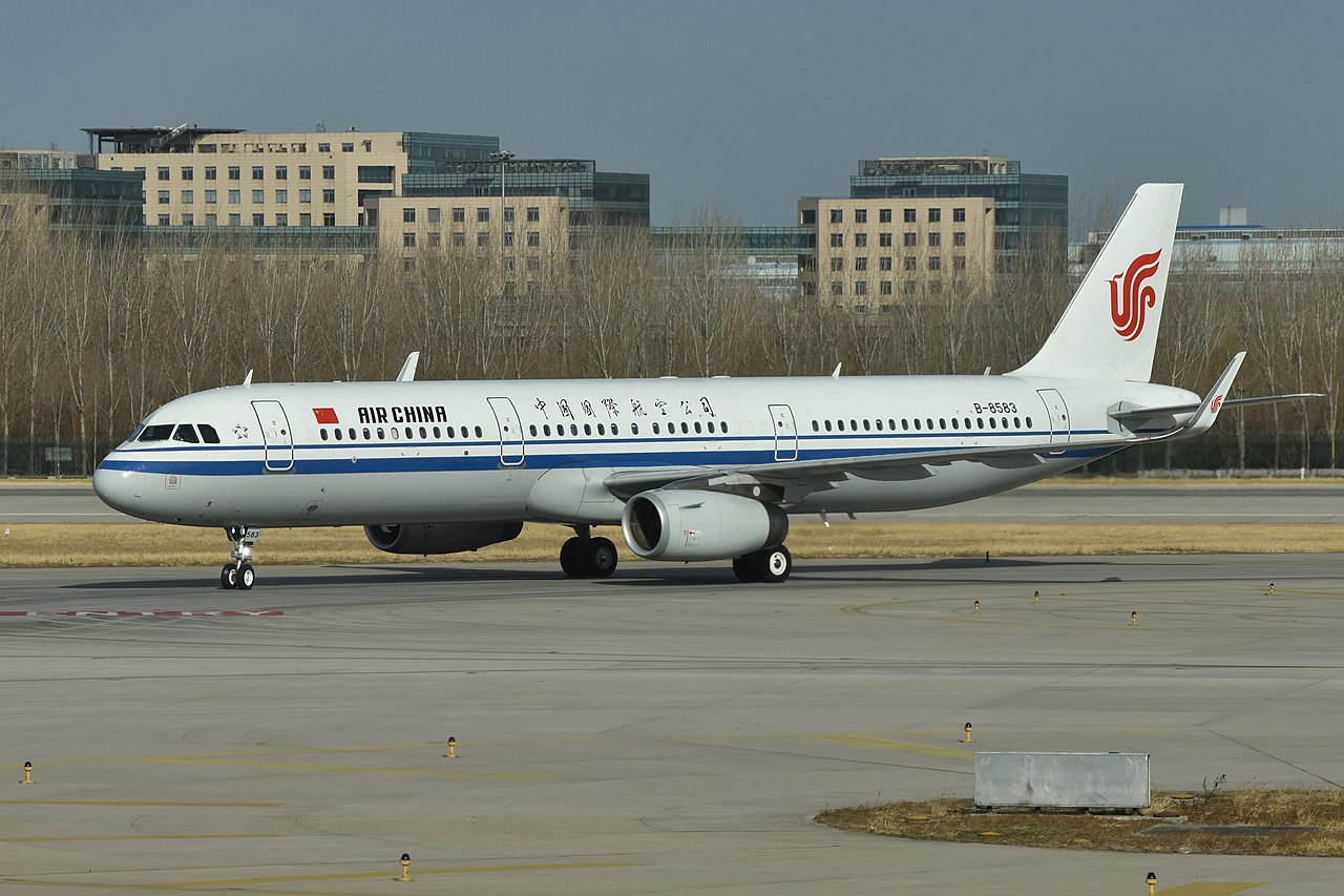 An Air China A321 in the taxiway
