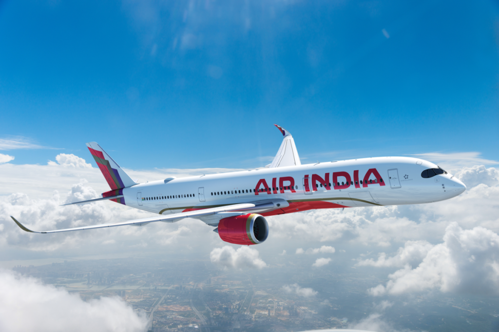 And Air India A350 in flight