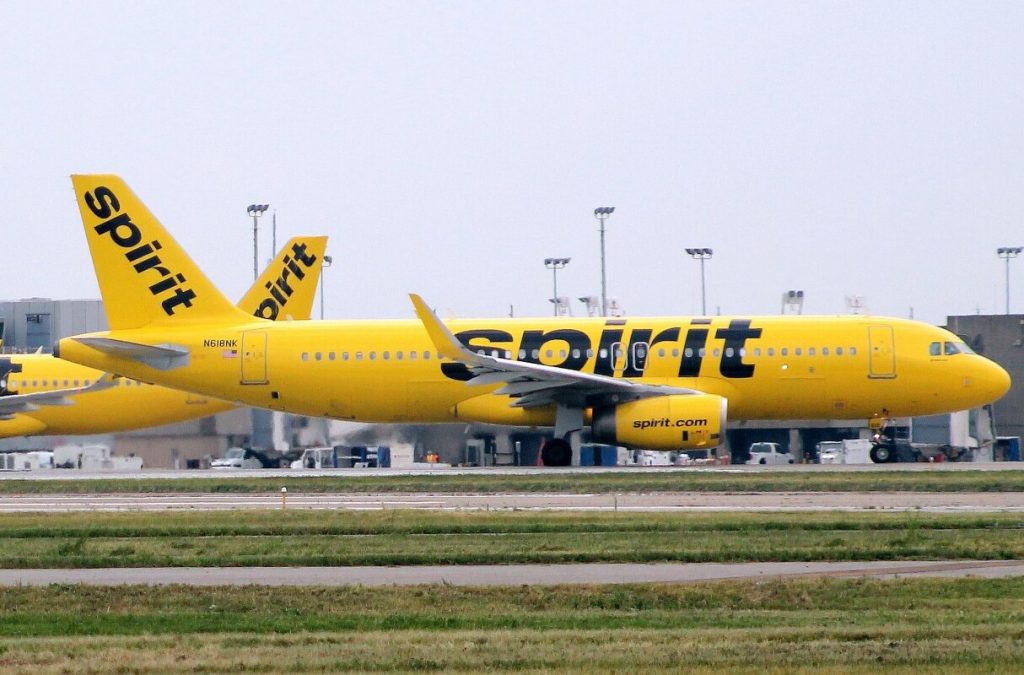Two Spirit Airlines aircraft on the tarmac