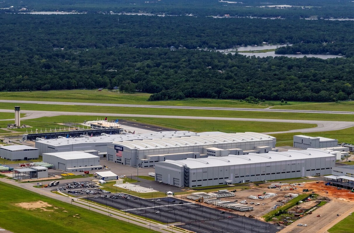Aerial view of Airbus Mobile Alabama facility